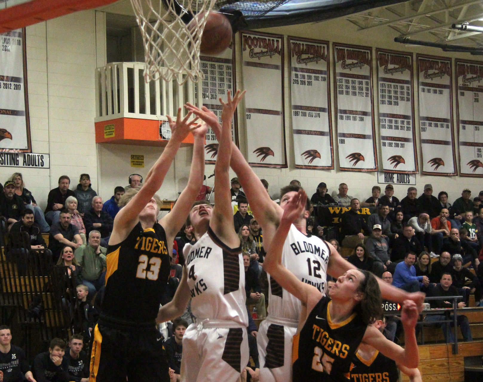 Northwestern at Bloomer boys basketball 3-2-18